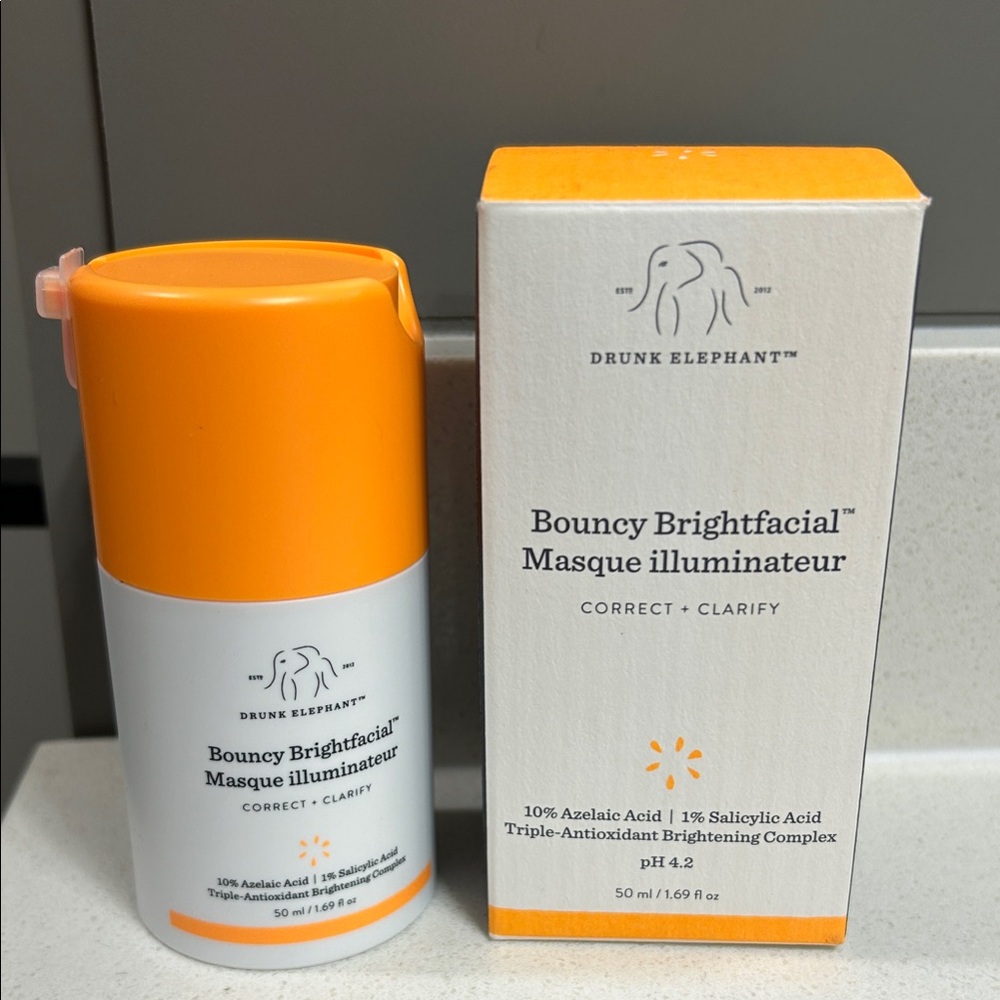 Drunk Elephant Bouncy Brightfacial Masque - Vibrant Orange